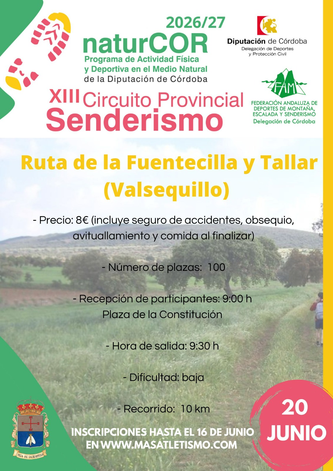 XIII CIRCUITO PROVINCIAL SENDERISMO RUTA DE LA FUENTECILLA Y TALLAR ( VALSEQUILLO )